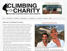 Tablet Screenshot of climbingforcharity.org